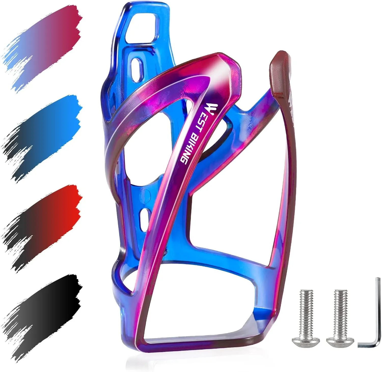 Bike Water Bottle Cage, Durable Ultralight Plastic Water Drink Holder Rack, Lightweight PC Water Bottle Holder for Bicycle, Cycling Bottle Holder Cages for MTB, Road Bike, Mountain Bikes