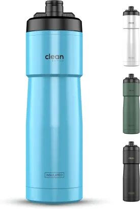 Bike Water Bottles | Insulated Bike Water Bottle | Easy Clean Nozzle, Easy Squeeze | Cycling Mountain Fitness Water Bottle | Gym Sport Bottle | Sport 23 Oz | Aqua, 23 Oz