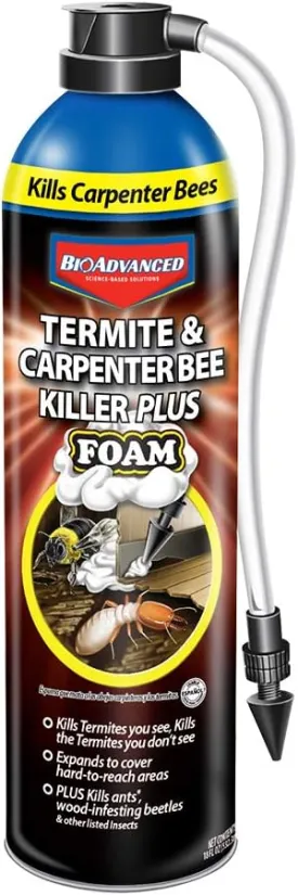 BioAdvanced Termite and Carpenter Bee Killer Plus, Foam, 18 oz