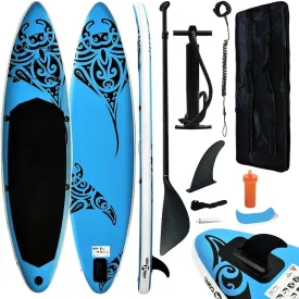 Enjoy Water Activities with Inflatable Stand Up Paddleboard Set, Puncture-Proof Design, Comfortable and Stable for Adults, Blue
