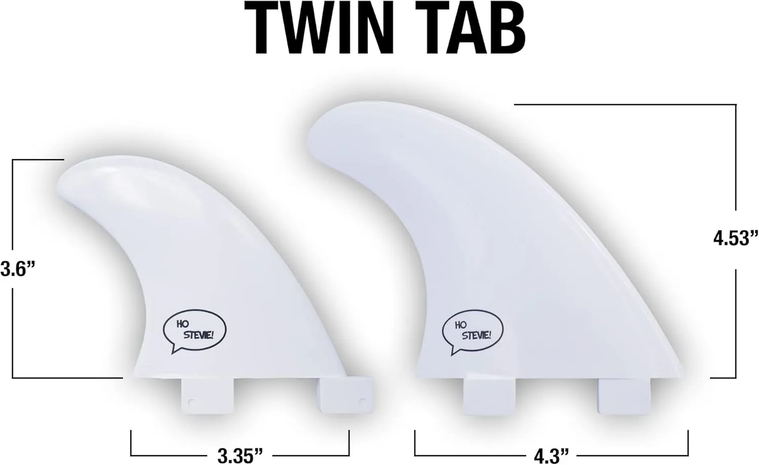 Ho Stevie! FRP Quad (4) Surfboard Fins - Speed and Drive - Stronger Than Regular Nylon Fins - Includes Fin Bag, Screws, Wax Comb and Fin Key