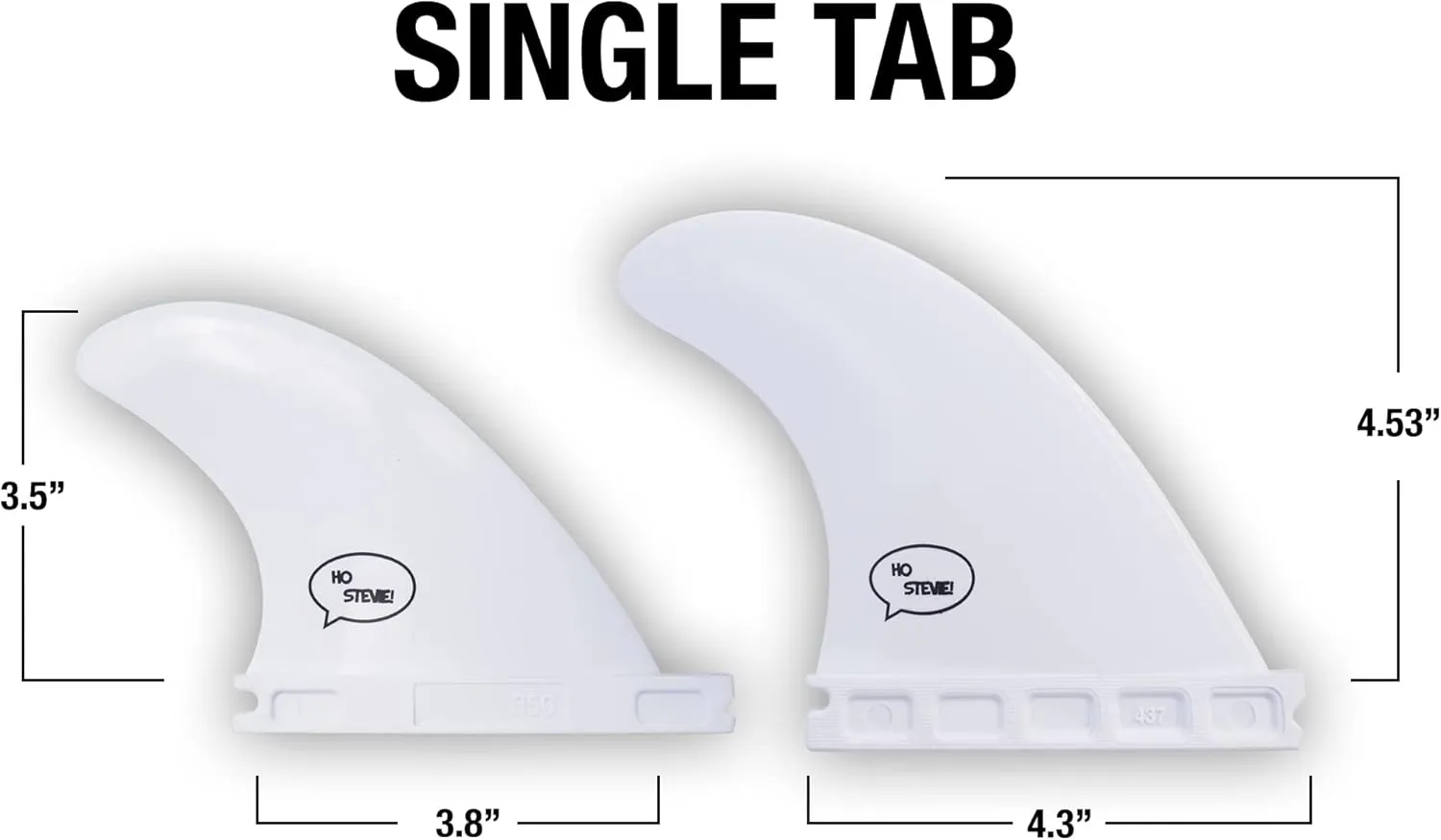 Ho Stevie! FRP Quad (4) Surfboard Fins - Speed and Drive - Stronger Than Regular Nylon Fins - Includes Fin Bag, Screws, Wax Comb and Fin Key