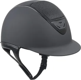 IRH XLT Horse Riding Helmet, Matte Black with Glossy Frame (Small)