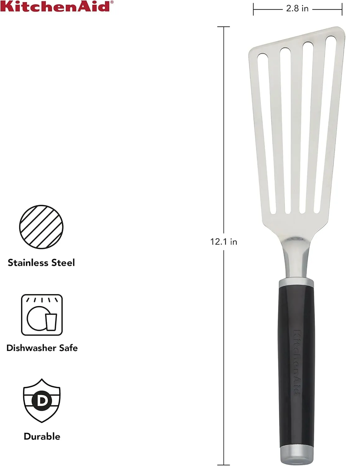 KitchenAid - KE024OHOBA KitchenAid Classic Flex Turner, One Size, Black 2