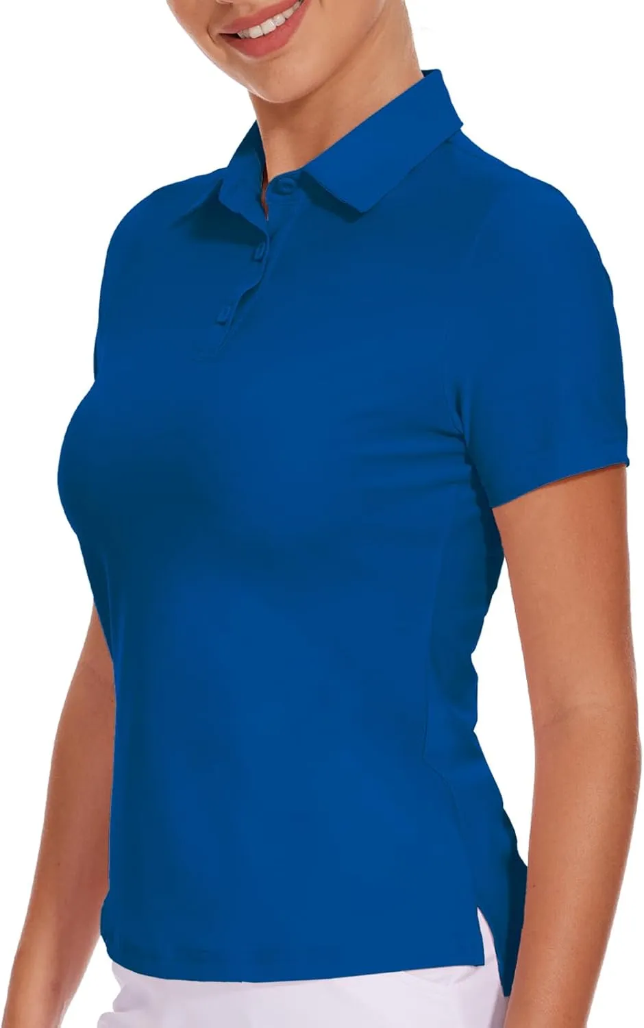 M MOTEEPI Sun Shirts UV Protection Womens Polo Shirts with 3-Botton Womens Golf Shirts Lightweight