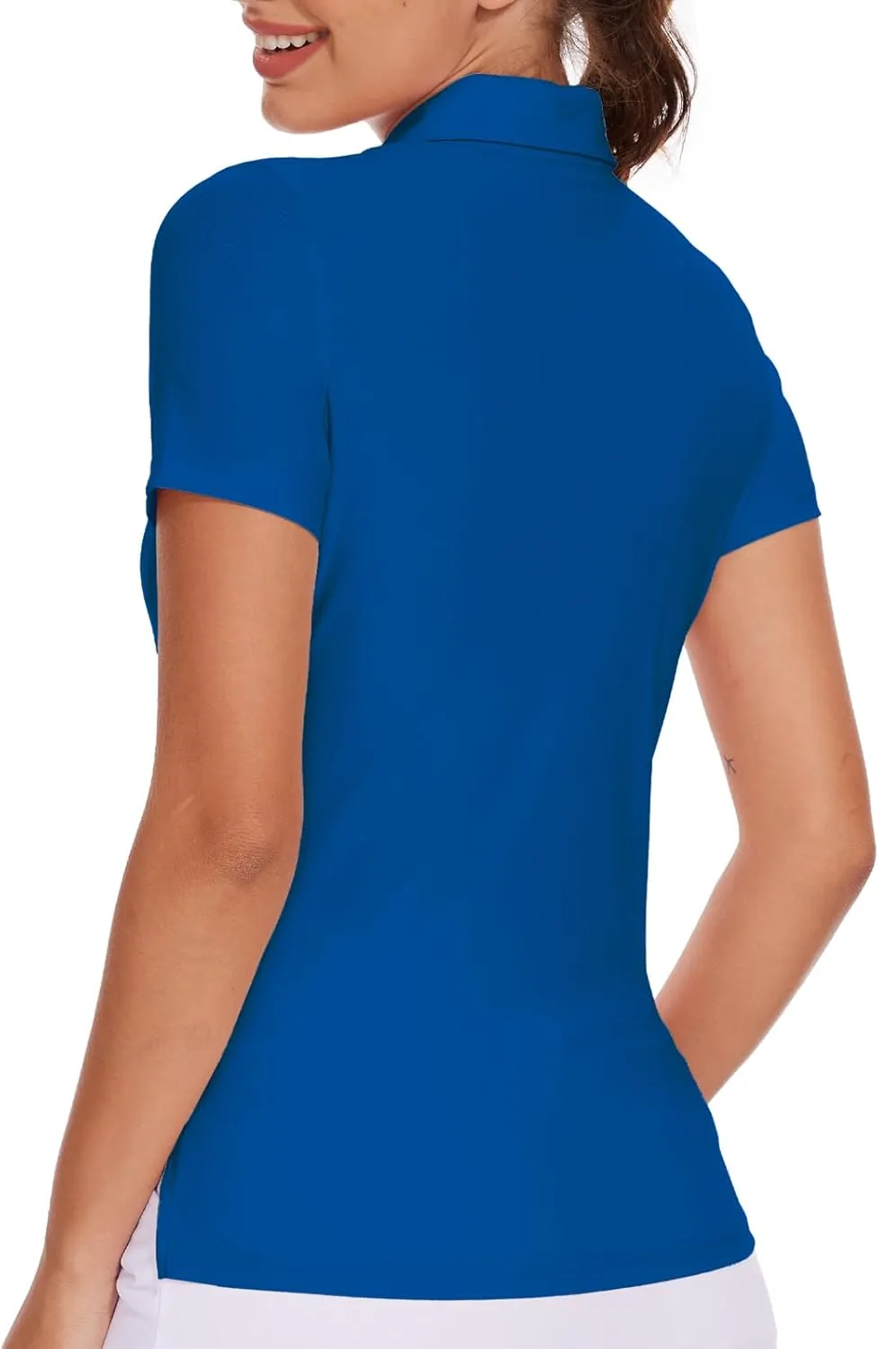 M MOTEEPI Sun Shirts UV Protection Womens Polo Shirts with 3-Botton Womens Golf Shirts Lightweight