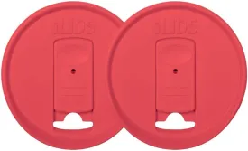 Mason Jar Drink Lid, Wide Mouth, Coral, 2-Pack