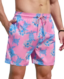 Mens Swim Trunks 5 Inch with Mesh Lining Quick Dry Stretch Bathing Suits for Men Board Shorts Men's Swimwear