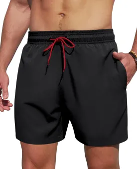 Mens Swim Trunks 5 Inch with Mesh Lining Quick Dry Stretch Bathing Suits for Men Board Shorts Men's Swimwear