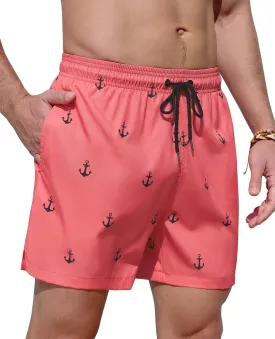 Mens Swim Trunks 5 Inch with Mesh Lining Quick Dry Stretch Bathing Suits for Men Board Shorts Men's Swimwear