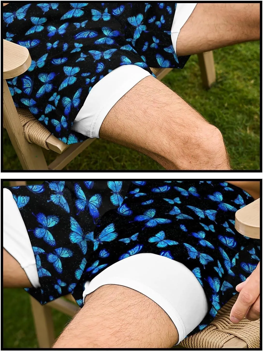 Mens Swim Trunks Swimming Trunks with Compression Liner Board Shorts 7 inch Swim Shorts Swimsuit