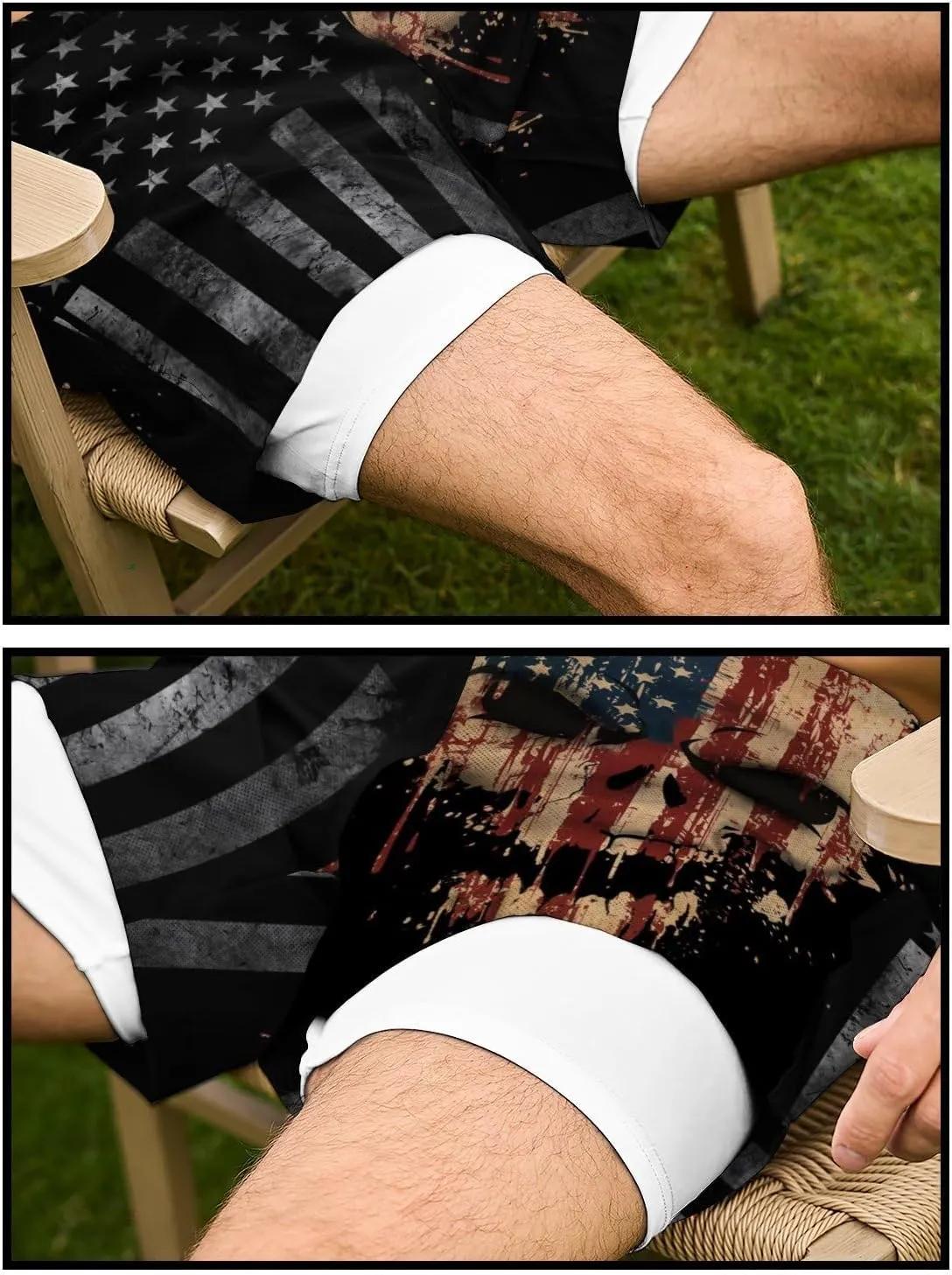 Mens Swim Trunks Swimming Trunks with Compression Liner Board Shorts 7 inch Swim Shorts Swimsuit