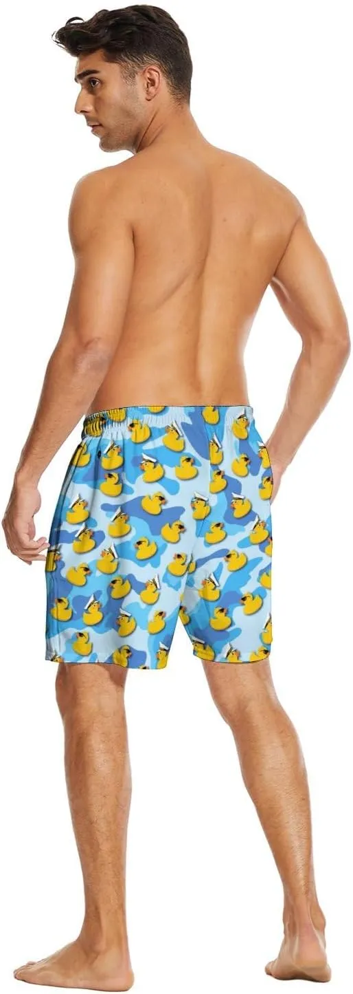 Mens Swim Trunks Swimming Trunks with Compression Liner Board Shorts 7 inch Swim Shorts Swimsuit