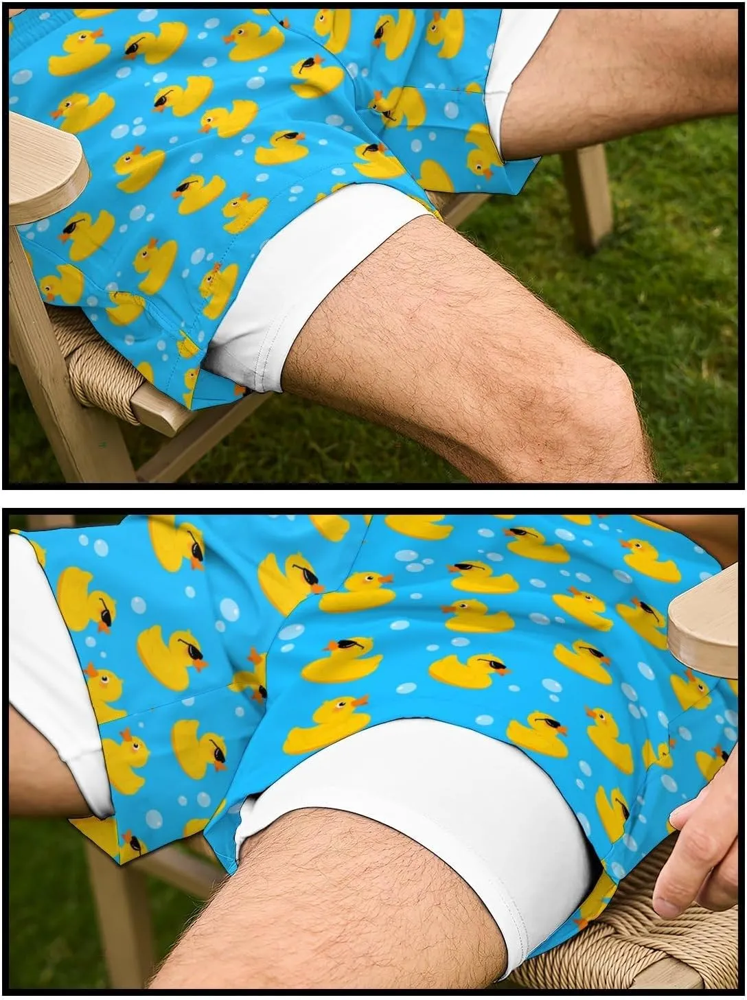 Mens Swim Trunks Swimming Trunks with Compression Liner Board Shorts 7 inch Swim Shorts Swimsuit
