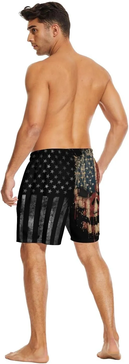 Mens Swim Trunks Swimming Trunks with Compression Liner Board Shorts 7 inch Swim Shorts Swimsuit