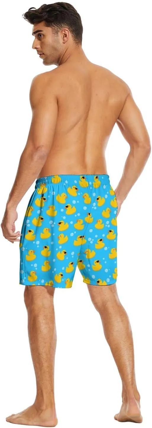 Mens Swim Trunks Swimming Trunks with Compression Liner Board Shorts 7 inch Swim Shorts Swimsuit