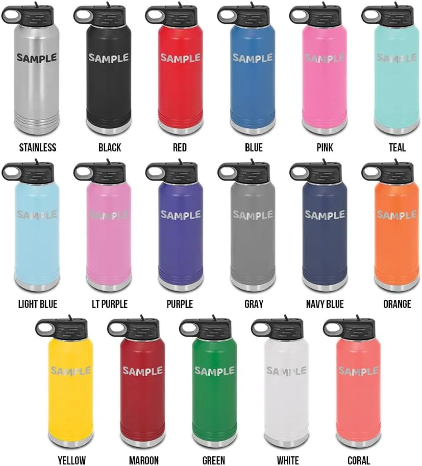 Paddle Board and Paddle Laser Engraved Water Bottle Customizable Polar Camel Stainless Steel with Straw - paddle boarding sticker pabbleboard sup stand up v2 Red 32 oz