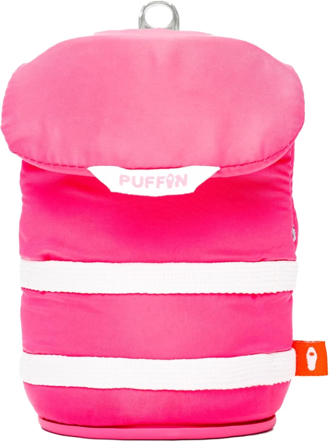 Puffin - The Buoy Life Vest - Insulated 12 oz Can Cooler I Beer Bottle & Soda Can Insulator, Keep Drinks and Beverages Cold - Party Pink