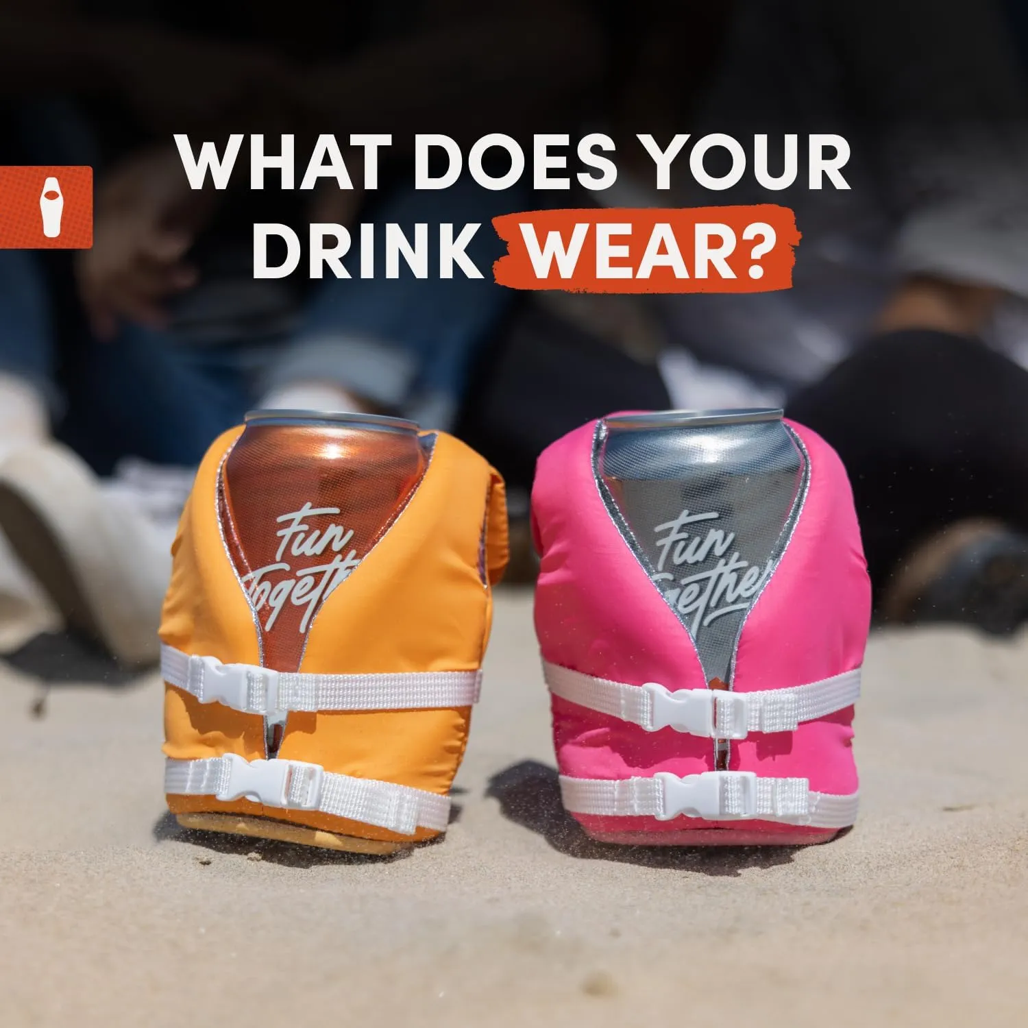 Puffin - The Buoy Life Vest - Insulated 12 oz Can Cooler I Beer Bottle & Soda Can Insulator, Keep Drinks and Beverages Cold - Party Pink