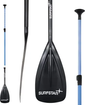 surfstar Fiberglass SUP Paddle, Floating Stand Up Paddle 3 Piece Adjustable Paddle Board Oars with Fiberglass Shaft and Nylon Blade, Paddleboard Paddle Length Adjustable 70-86 inches/180-220cm