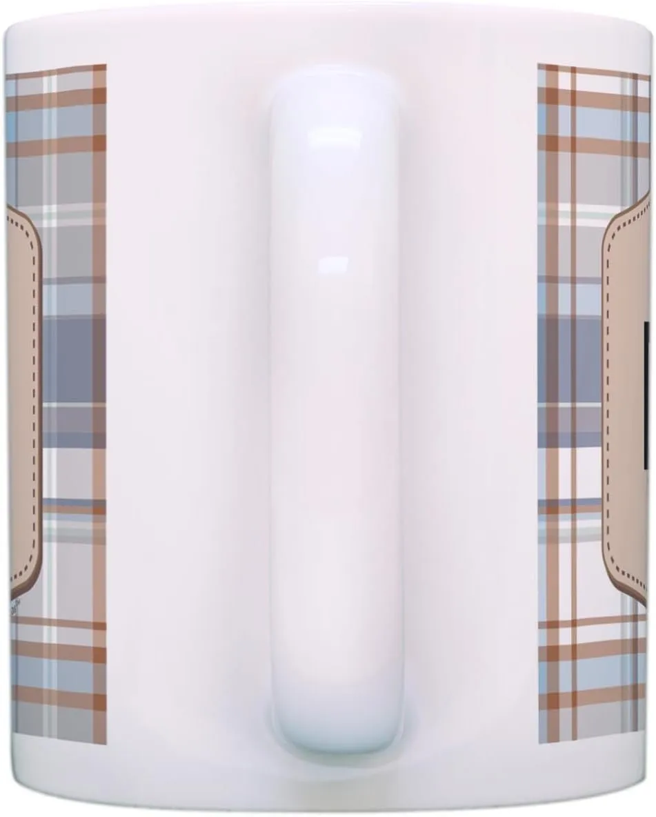 ThisWear Dad Mug Best Dad Ever Gifts Cool Dad Gifts Fathers Day Mug Dad Present 11oz Ceramic Coffee Mug with Handle Blue Plaid