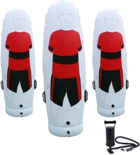 TNZMART Red Soccer Inflatable Dummy Set Free Kicks Air Mannequin Wall Soccer Training Dummies with Pump for Beginner