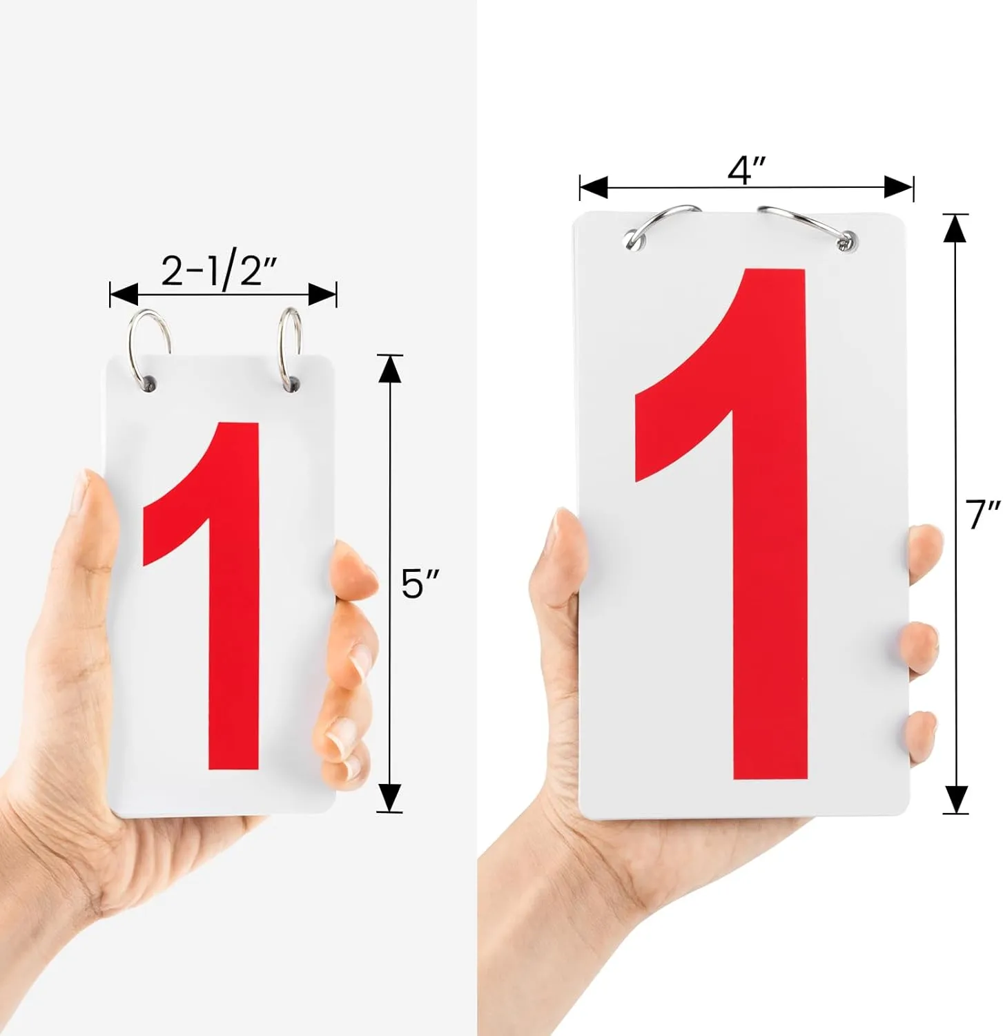 TopTie 2 Sets Tennis Score Keeper Visible 0-9 Double Sides Flip Scoreboard Numbers-Black-2.5 x 5 Inch