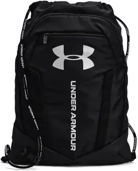 Under Armour Unisex-Adult Undeniable Sackpack , Black (001)/Metallic Silver , One Size Fits Most